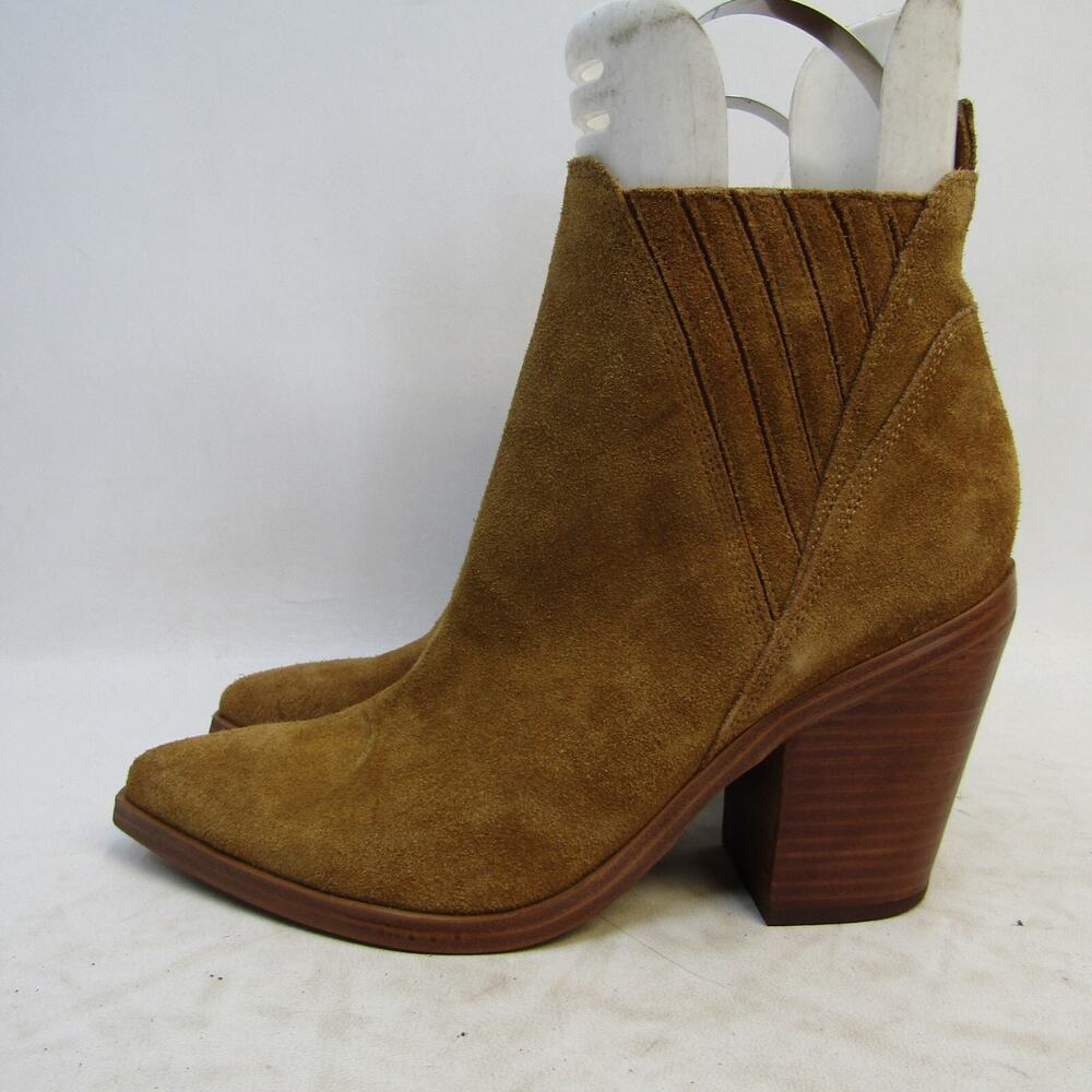 Marc Fisher Womens Size 9 M Brown Suede Chelsea Ankle Fashion Boots Bootie